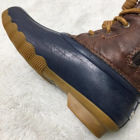 Sperry Girls Saltwater Boots Navy Size 13 - Picture 5 of 16